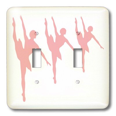 3 ballerines roses plaque de prise déco danse classique - 3