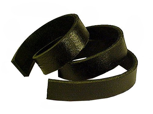 Black Latigo Leather Strip 1/2