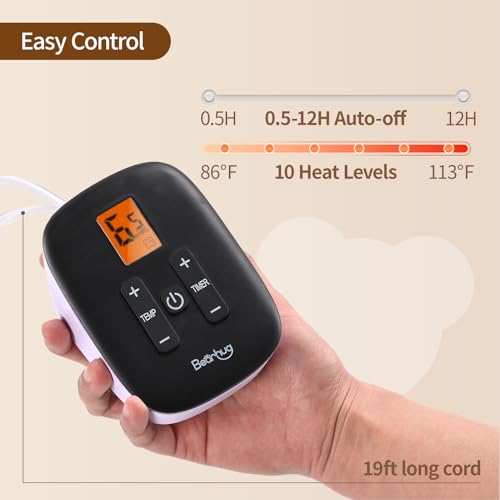 Image of Bearhug Electric Blanket King Size 100 inch x 90 inch, Dual Controller Heated Blanket, Velvet & Sherpa, 10-Heating Level & 0.5-12H Auto Off, Over-Heat Protect, ETL, Machine Washable