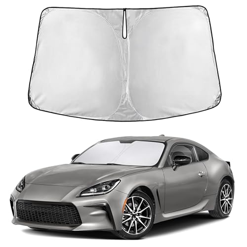 Image of EcoNour Windshield Sunshade Compatible for Toyota 86 2022 2023, Sun Visor for Front Windshield & Window Sun Shade Cover, UV Heat Blocker & Protector, Car Accessories