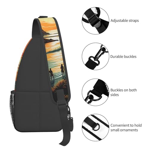 Sling Bag para hombre y mujer con estampado original colorido miniatura 5