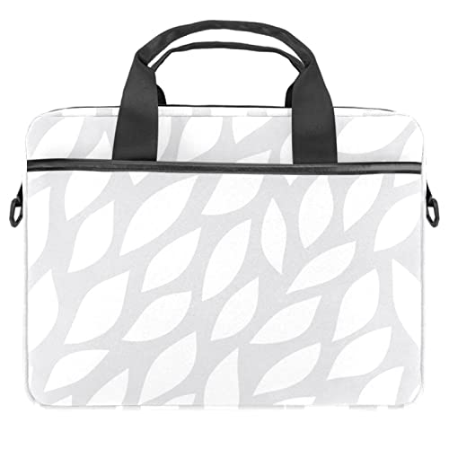 Housse ordinateur 14.5 pouces avec bandoulière et motifs pétales gris anti-choc