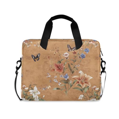 Maletín portátil para laptop 15.6 pulg con diseño flores miniatura 1
