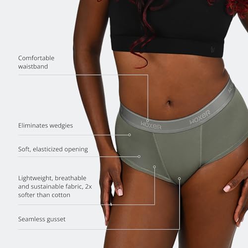 Image of Woxer Women's Classic Seamless Boyshort Panties, Soft Modal Fabric with No Roll Inseam, Chafe-Free, Breathable Design