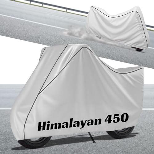 Image of Stylish Water Resistant Bike Body Cover Compatible with Himalayan 450 & All Models | UV Protection, Dustproof, Heat Resistant, Two Wheeler | New All Weather Protection, Dust & Rain