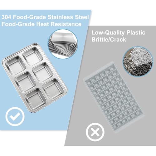 Bac à glace en acier inoxydable pour glaçons réutilisables de cuisine - 8