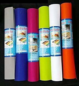 6 Roll Multipurpose Textured Super Strong Anti-Slip Eva Mat - for Fridge, Bathroom, Kitchen, Drawer, Shelf Liner, Size 45x125 cm