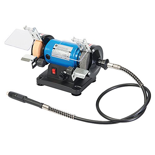 Preisvergleich Produktbild Doppelschleifmaschine mit biegsamer Welle, 120 W, 75 mm