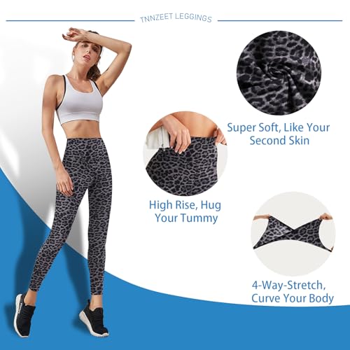 High Waisted Leggings for Women - No See Through Tummy Control Cycling Workout Yoga Pants with Pockets Reg & Plus