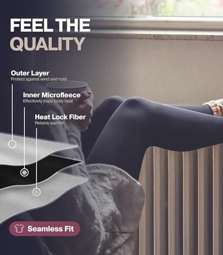 Thermajane Long Johns for Women - Thermal Leggings for Women, Fleece Lined Thermal Underwear Bottoms4