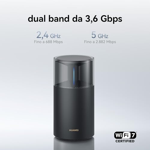 WiFi Mesh Router X1 Pro, Wi-Fi 7 Dual-band a 3,6 Gbps, Antenna Cross-Floor Mesh, 4 Porte 2,5 GE, Design Estetico della Casa, Controllo Parentale, 30 Mesi di Garanzia, Giochi, Esclusiva Amazon - Powerline - Immagine 2