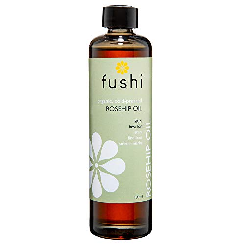 Fushi Organic Rosehip Seed Oil 100 ml | min Vitamin E 18.3 mcg/g | Fresh-Pressed | Best for Scars, Fine Lines & Stretch Marks | Ethical & Vegan Society Approved | Manufactured in the UK