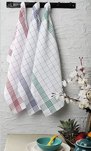 Dg Collections Kitchen Dish Towels, 100% Natural Cotton Kitchen Towels, Set Of 12 (15X25Inches), Multi-Purpose Kitchen Tea Towels, Very Soft, Highly Absorbent, Lint Free Vintage Style Hand Towels #TOP2