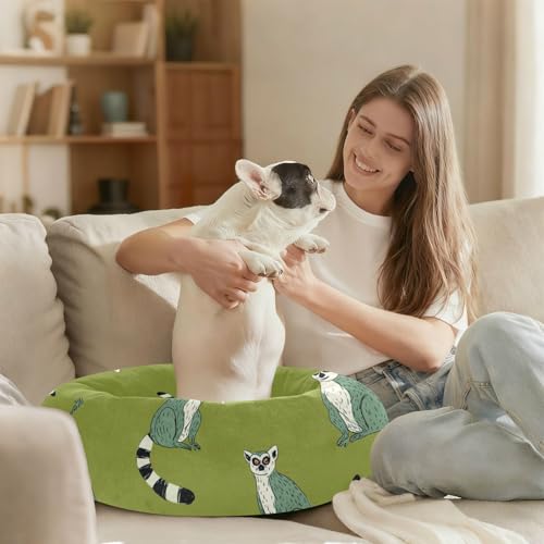Lit pour petit animal vert taille S chaud et confortable lémurien