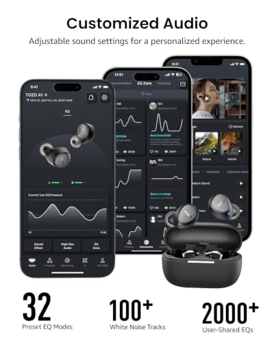 TOZO A1 Wireless Earbuds Bluetooth 5.3 Light Weight in Ear Headphones - image 9