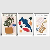 3 Piece Framed Canvas Wall Art Blue Nude by Henri Matisse Canvas Prints Home Artwork Decoration for Living Room,Bedroom - 16