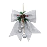 Photo Gallery facaiio decorazioni natalizie a forma di fiocco, 30 cm, in cotone perlato, con pigne, per ghirlande di alberi e decorazioni per la casa, riutilizzabili Photo Gallery facaiio decorazioni natalizie a forma di fiocco, 30 cm, in cotone perlato, con pigne, per ghirlande di alberi e decorazioni per la casa, riutilizzabili