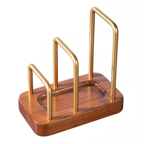 Schneidebrett-Regal aus Holz, Küchenaufbewahrung für Schränke, Schneidebrett-Halter und Topfdeckelständer, perfekt für effiziente Küche und platzsparende Lösungen