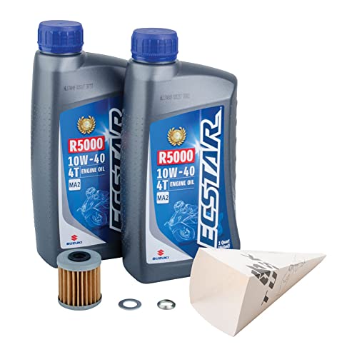 Tusk 4-Stroke Oil Change Kit Suzuki ECSTAR R5000 10W-40 For Suzuki RMZ250 2004-2023