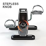 TECHMOO Under Desk Bike Pedal Exerciser Portable Mini Home Exercise Bike with 5LBS Flywheel Sitting Peddler Exerciser for Seniors Legs and Arms Trainer Physical Therapy Equipment Fitness Exercise Bicycle - Image 3