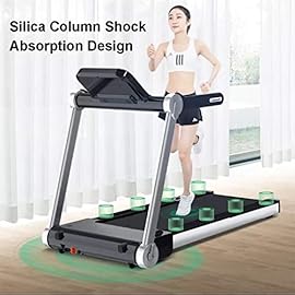 Treadmill 3.0HP Folding Running Machine Free Installation with LED Monitor Heart Rate Test Walking Jogging Machine for Small Apartment Gym 264lbs Max Capacity