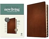 NLT Large Print Thinline Reference Bible, Filament Enabled (Genuine Leather, Brown, Indexed, Red Letter)