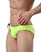 BRAVE PERSON 56 Men's Surf Swim Shorts Beach Briefs, Fashion Bikini Sexy Low Waist (XL / 32-37, Fluorescent Yellow)