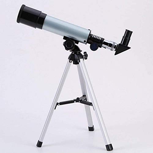 Telescopio infantil para principiantes con trípode ajustable y lente de 50 mm
