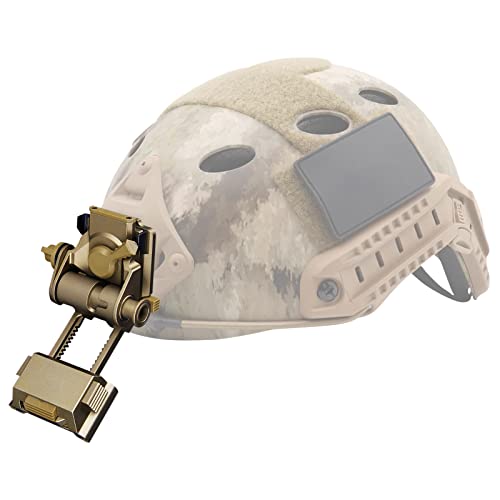 Tactical Hunting L4G24 CNC Mount Aluminum Frame Helmet Accessories Mount Arm for PVS 15/18 (Golden)