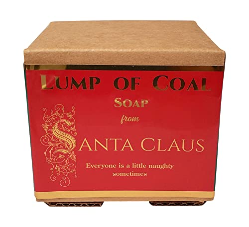 WFG WATERFALL GLEN SOAP COMPANY, LLC, charcoal Lump of Coal soap with cocoa butter, body soap, natural soap, vegan soap