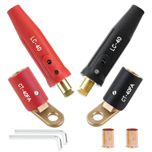 Welding Knight CT-40FA Welding Terminals & LC-40 Male Cable Connectors 2Set