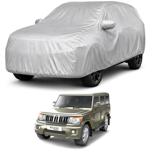 Image of Autofact Car Body Cover Compatible with Bolero 2011-2020 | Custom Fit Car Cover | 100% Water-Resistant| Triple-Stitched Lightweight Fabric | Dustproof | Indoor & Outdoor Use | Elastic Bottom