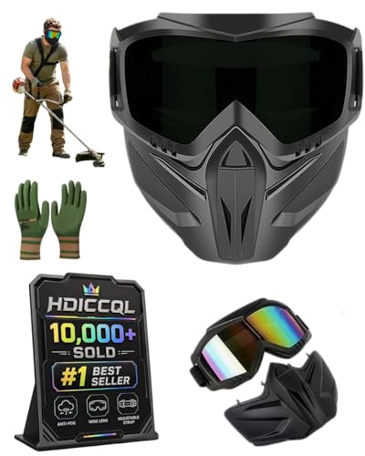 2-in-1 Detachable Full Face Goggle Mask for Grass Cutting
