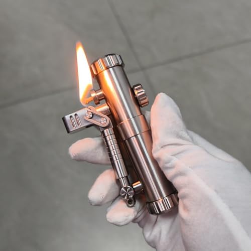 Encendedor Mecánico Recargable de Metal Inoxidable miniatura 5