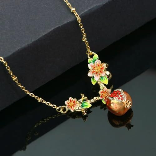 Persephone Pomegranate Fruit Necklace With Pendant, Party Accessories4