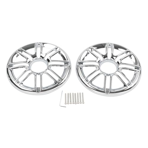 Cnfang4 Rear Speaker Flame Grill Trim Fairing Cover Chrome ABS For FLHTCLTC FLHTCU/L Road Glide Ultra FLHTK/L Motorbike 1pair