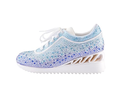 Lady Couture Jackpot Glitz Fashion Athletic Sneaker On A Spring Look Wedge3