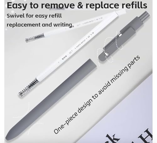 Gel Pens, 6pc 0.5mm Quick-Dry Black Gel Ink Pens, Retractil miniatura 6
