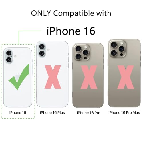 Image of FanTEK Phone Case Compatible with iPhone 16 6.1 Inch, Magnetic Case Clear Protective Bumper Hard Back Cover