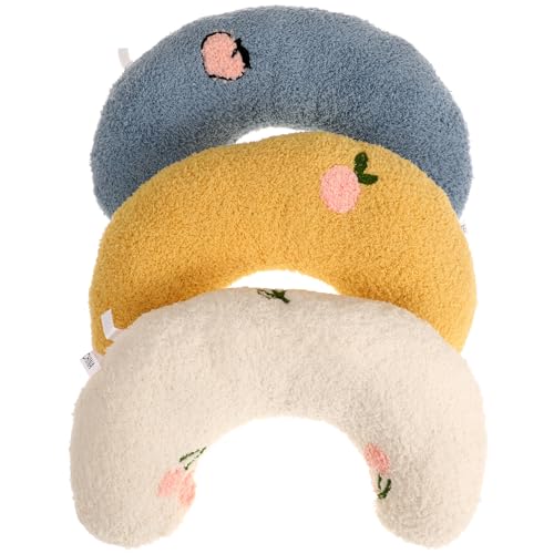 FONDOTIN 3個 ペット用ネックプロテクション付き字型枕 点 猫犬兼用 快適な寝心地で首をサポート 柔らかく耐久性のある抱き枕 家用ペットク