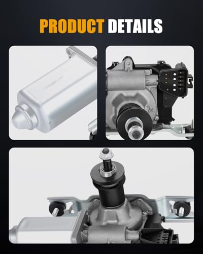 Image of ROADFAR Rear Windshield Wiper Motor Fit for Jeep for Liberty 2002-2007 | Fit For Jeep For Grand Cherokee 1999-2004|For Jeep For Liberty 2002-2007|Replace 55155895AF|55155884AC|55155-884AC|5 Pins