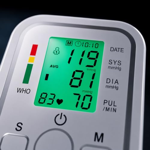 Image of Aika AK-555 Digital BP Monitor Upper Arm Instrument Machine for Blood Pressure Measurement Home Use. Fully Automatic, Digital Display with Talking Intellisense Technology Cuff Kit For Home Best Most Accurate Measurement (White, 3 Month Warranty)