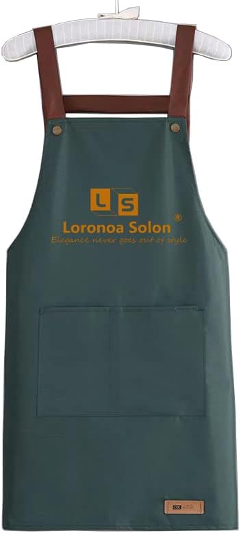 Loronoa Solon Delantal ajustable 100% impermeable para adultos, para cocina, dibujo, pintura, hornear, barbacoa, recuerdos de fiesta