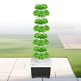BAOSHISHAN Vertical Hydroponic Garden Tower, 40 Pods 8 Tiers Hydroponics Tower Outdoor, Vertical Hydroponic System with Water Pump for Vegetable Herb Fruit