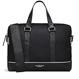 RADLEY London Deans Street Men's Medium Leather Ziptop Satchel Bag, Black