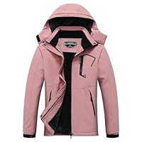 MOERDENG Women's Waterproof Ski Jacket Warm Winter Snow Coat Mountain Windbreaker Hooded Raincoat Jacket