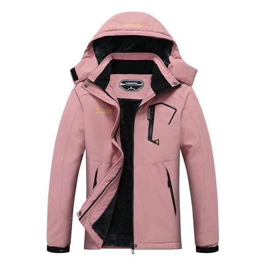 MOERDENG Women's Waterproof Ski Jacket Warm Winter Snow Coat Mountain Windbreaker Hooded Raincoat Jacket