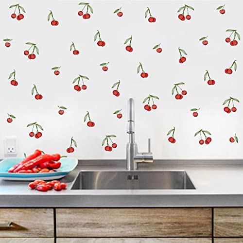 Bamsod Vinilo Decorativo Removible de Frutas en Cereza miniatura 4