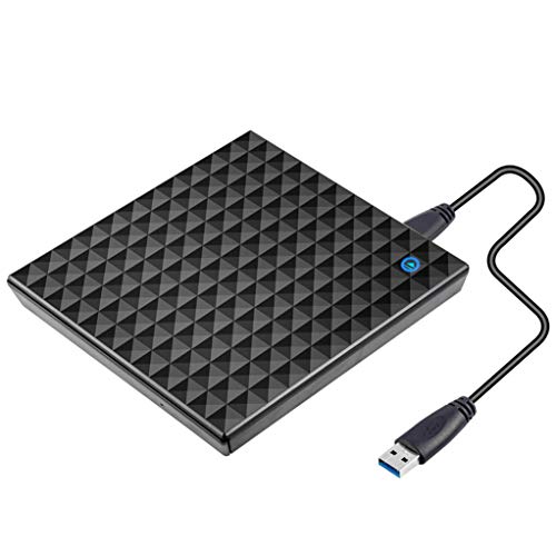 Externes CD-Laufwerk, USB 3.0 Tragbare CD/DVD +/- RW-Laufwerk Slim DVD/CD-ROM Rewriter Brenner Kompatibel Mit Laptop-Desktop-PC