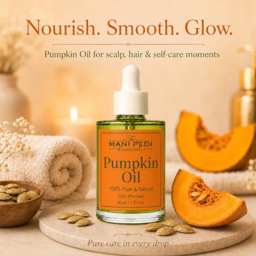 Image of TMPE Pumpkin Seed Oil for Hair Growth & DHT Blocking - Cold Pressed Pumpkin Seed Hair Oil for Scalp Health, Dandruff & Thicker Hair - 30ml